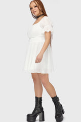 Celestial Night Off The Shoulder Mini Dress White
