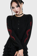 Crimson Viper Knitted Cardigan