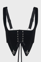 Crucifix Square Neck Underbust Harness