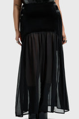 ESTRIA HEX CHIFFON MAXI SKIRT