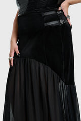 ESTRIA HEX CHIFFON MAXI SKIRT