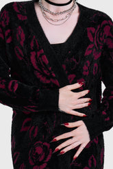 FUNERAL ROSE KNITTED CARDIGAN