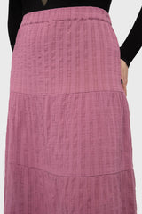 Gaia Adorned Textured Maxi Skirt