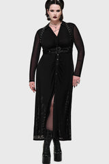 Noir Ruin Mesh Maxi Dress