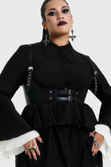 OBSIDIENNE PLEATED SHIRT