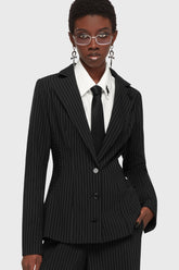Oblivienne Jacket Black Pinstripe