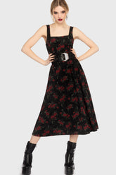 Poisoned Rose Midi Dress