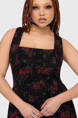 Poisoned Rose Midi Dress