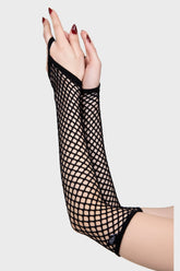 Possess Me Fishnet Gloves B