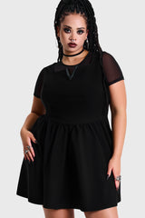 Shadow V Neck Skater Dress