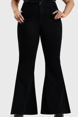 SKULL FLARED JEANS