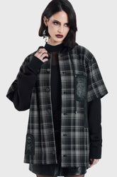 Spliced Not Nice Plaid Hoodie