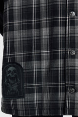 Spliced Not Nice Plaid Hoodie