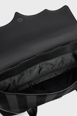 Striped Noir Handbag