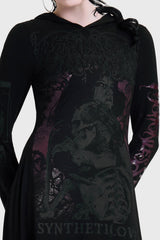 SYNTHETIC LOVE HOOD DRESS