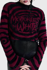 VOICES SPIRAL CROP KNIT SWEATER