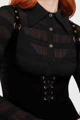 Veil Of Ashes Underbust Maxi Dress