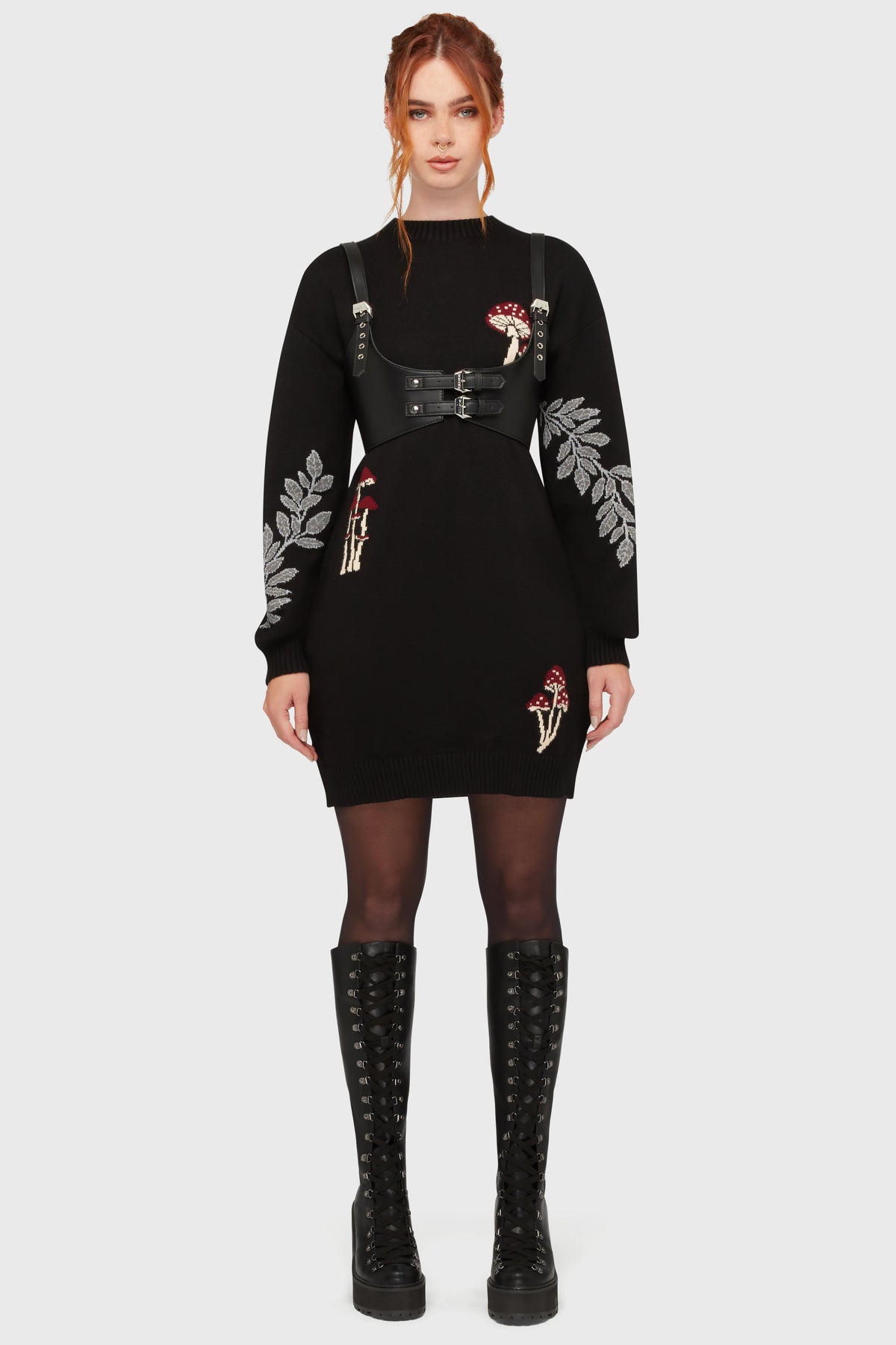 Bitter Morelle Sweater Dress