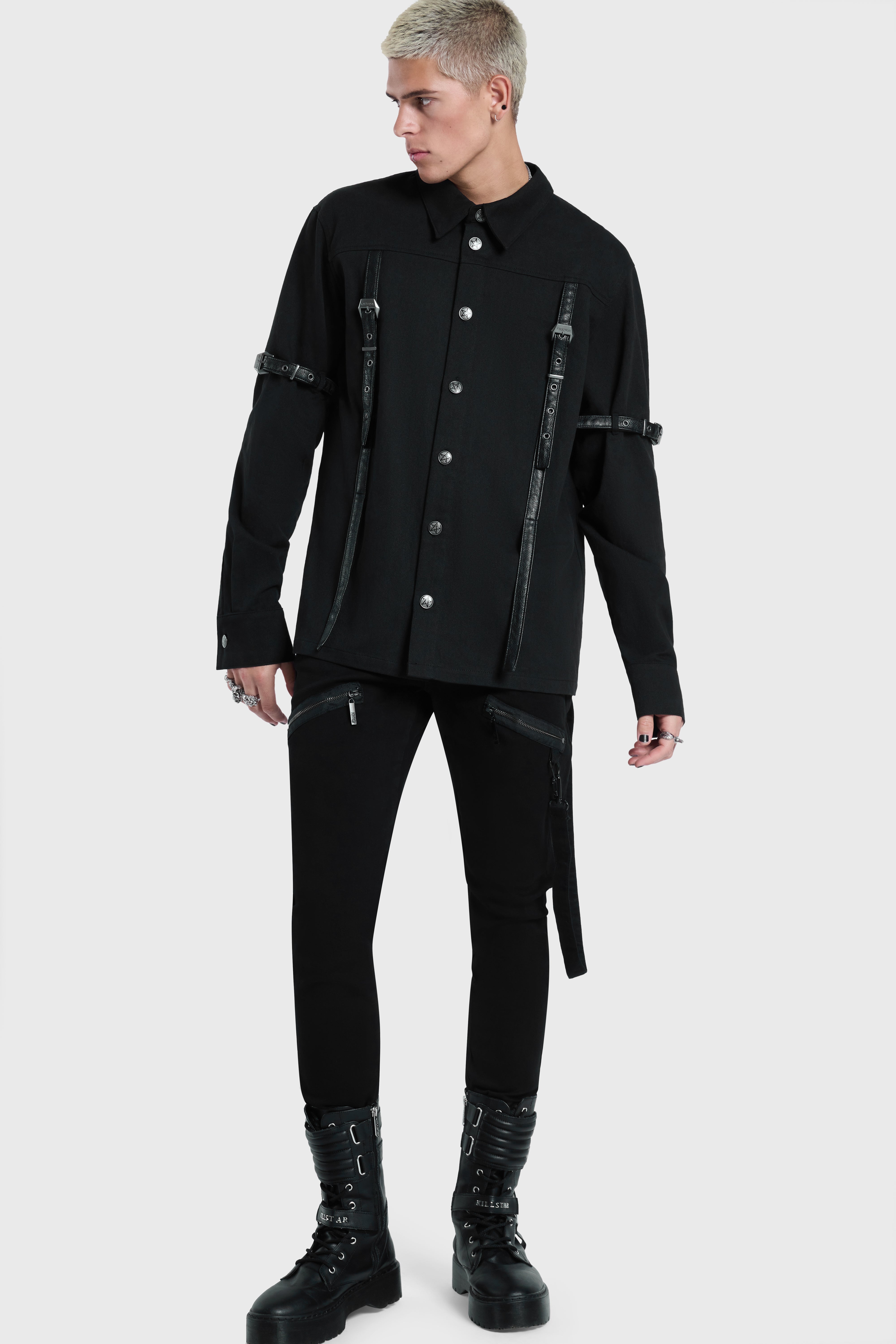 Bondage Wings Button Up Shacket