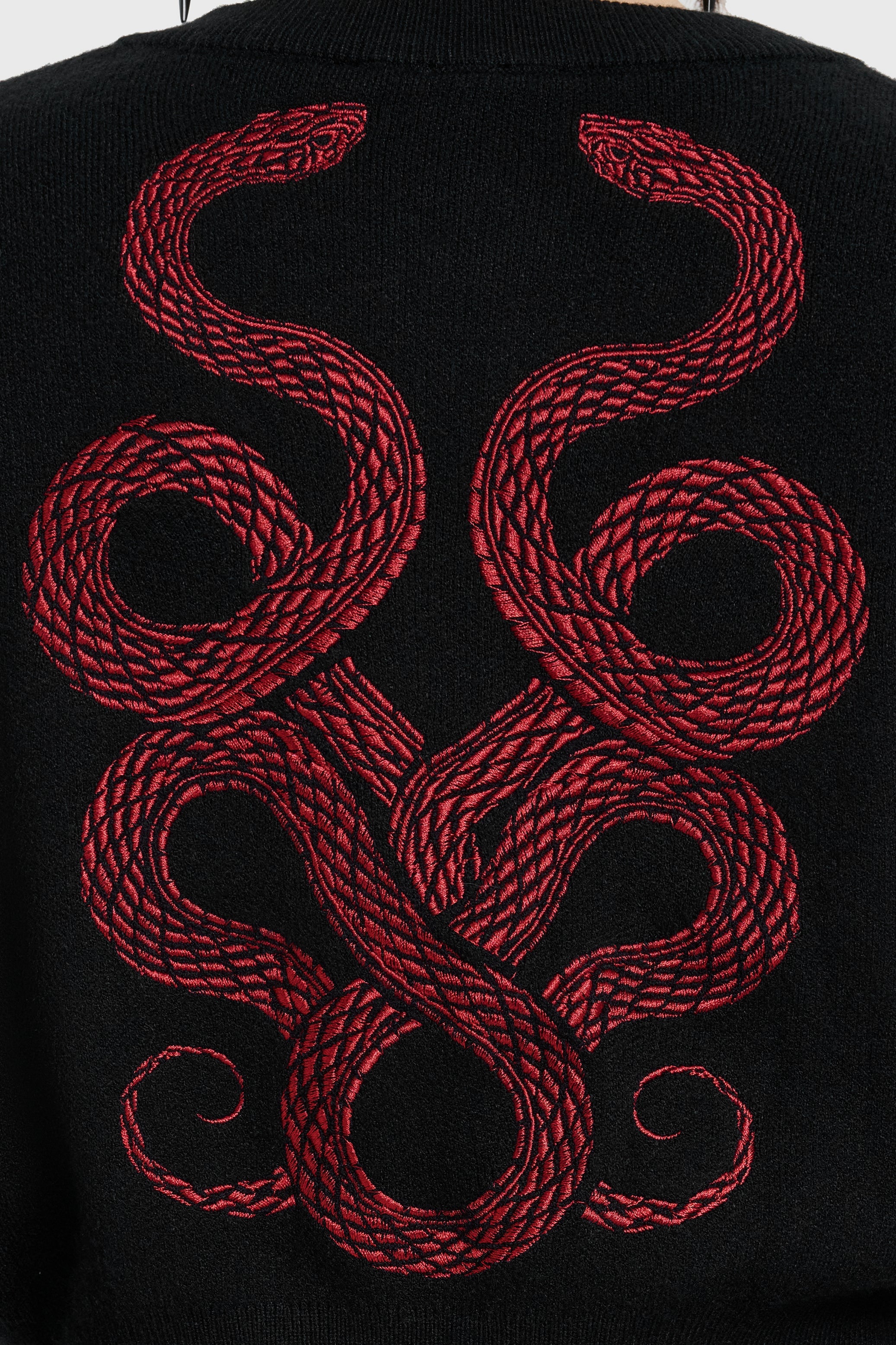 Crimson Viper Knitted Cardigan