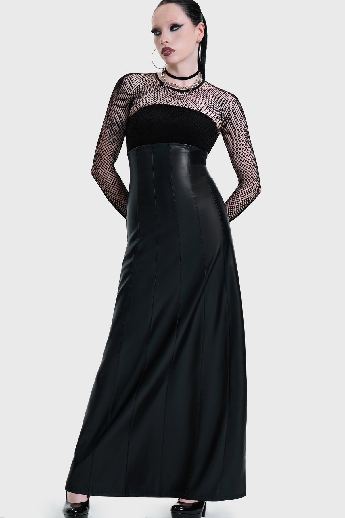 CRUCIFIX MAXI SKIRT