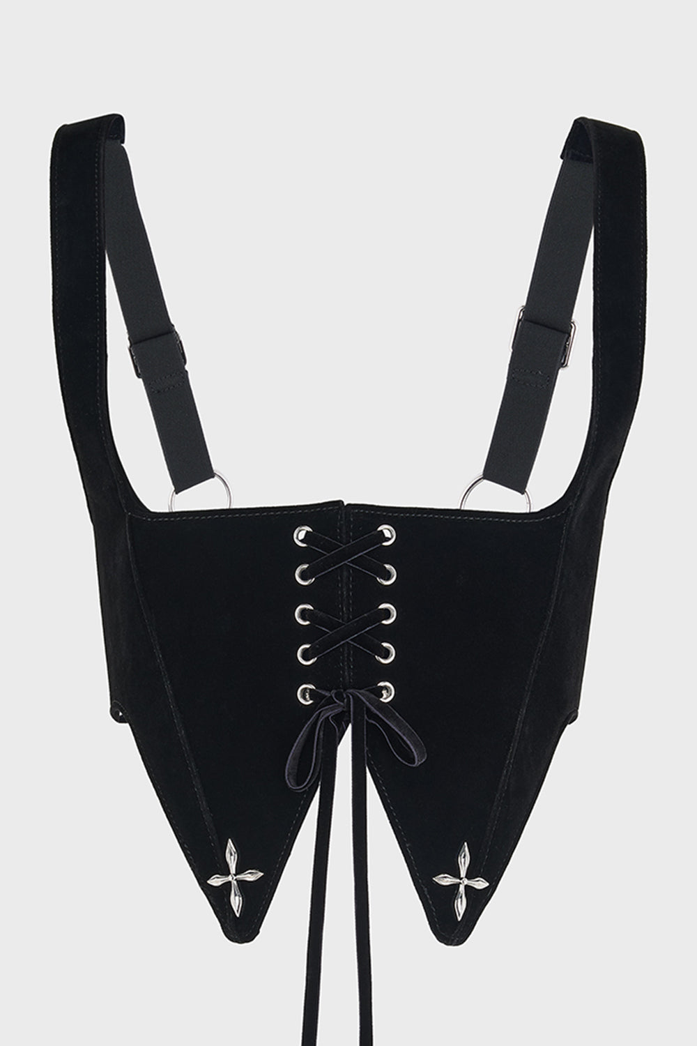 Crucifix Square Neck Underbust Harness