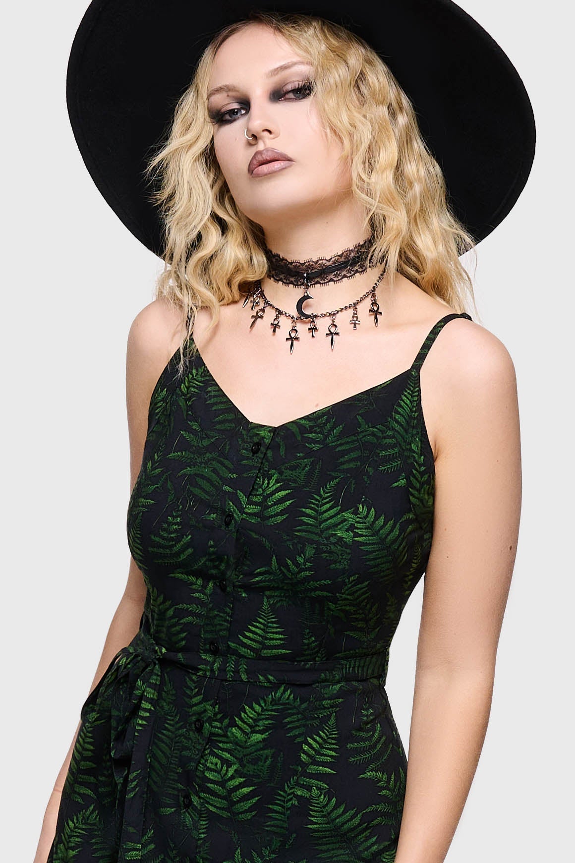 Cottage Chorus Maxi Dress BLACK/GREEN
