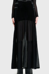 ESTRIA HEX CHIFFON MAXI SKIRT