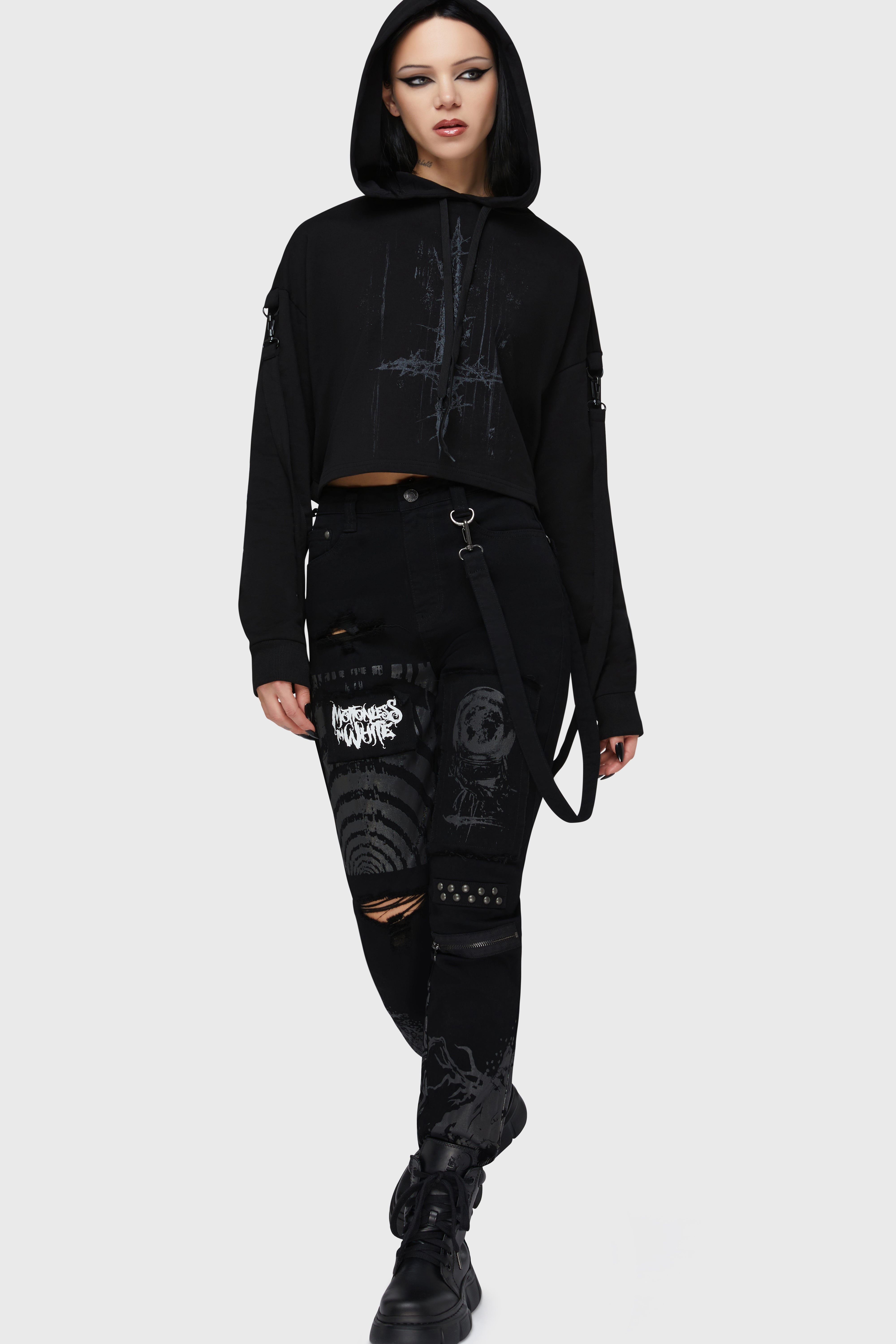 Final Dictvm Crop Hoodie