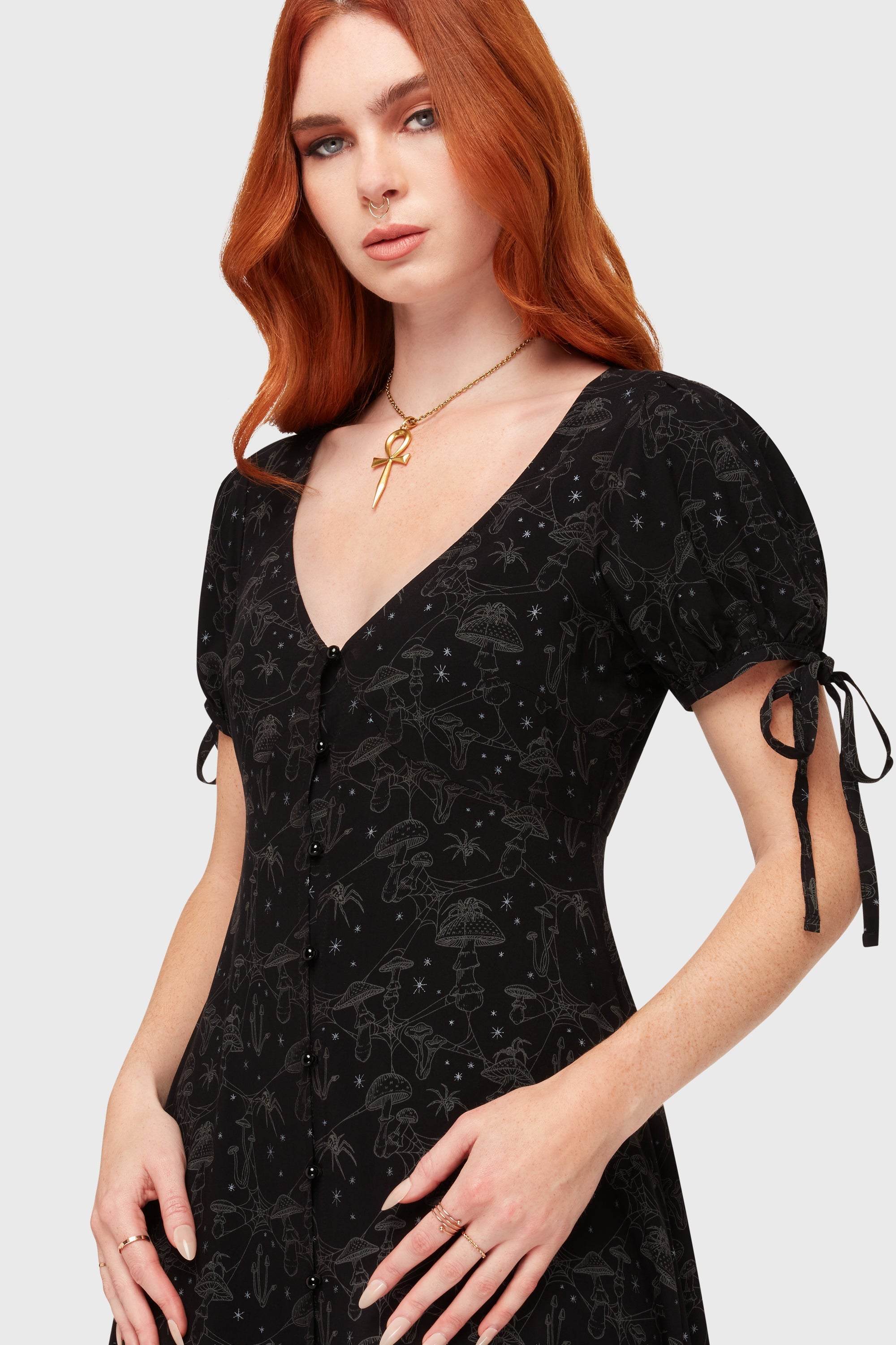 Garden Of Venom Midi Dress