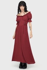 Jocasta Maxi Dress Short Sleeve RED