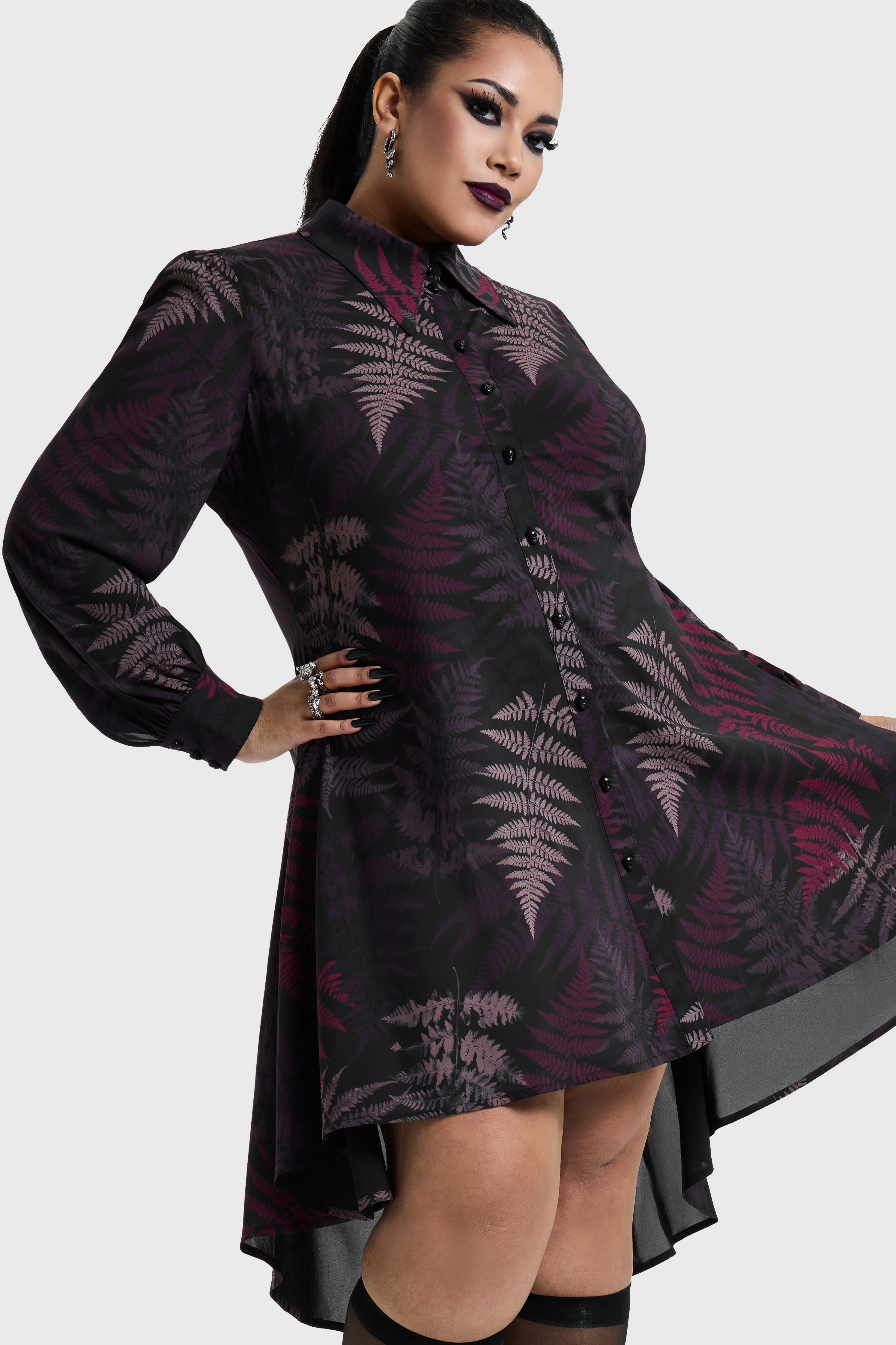 Night's Inferno Shirt Dress