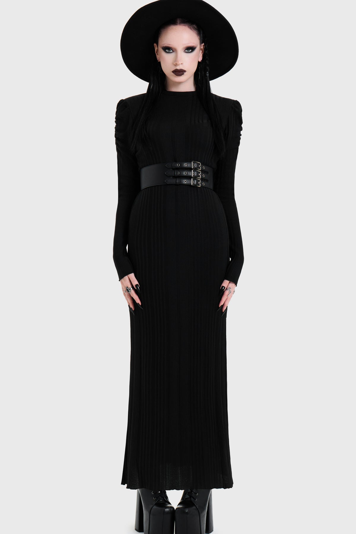 Noir Back Cut Out Maxi Dress