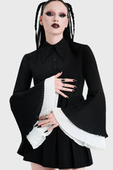 OBSIDIENNE PLEATED SHIRT