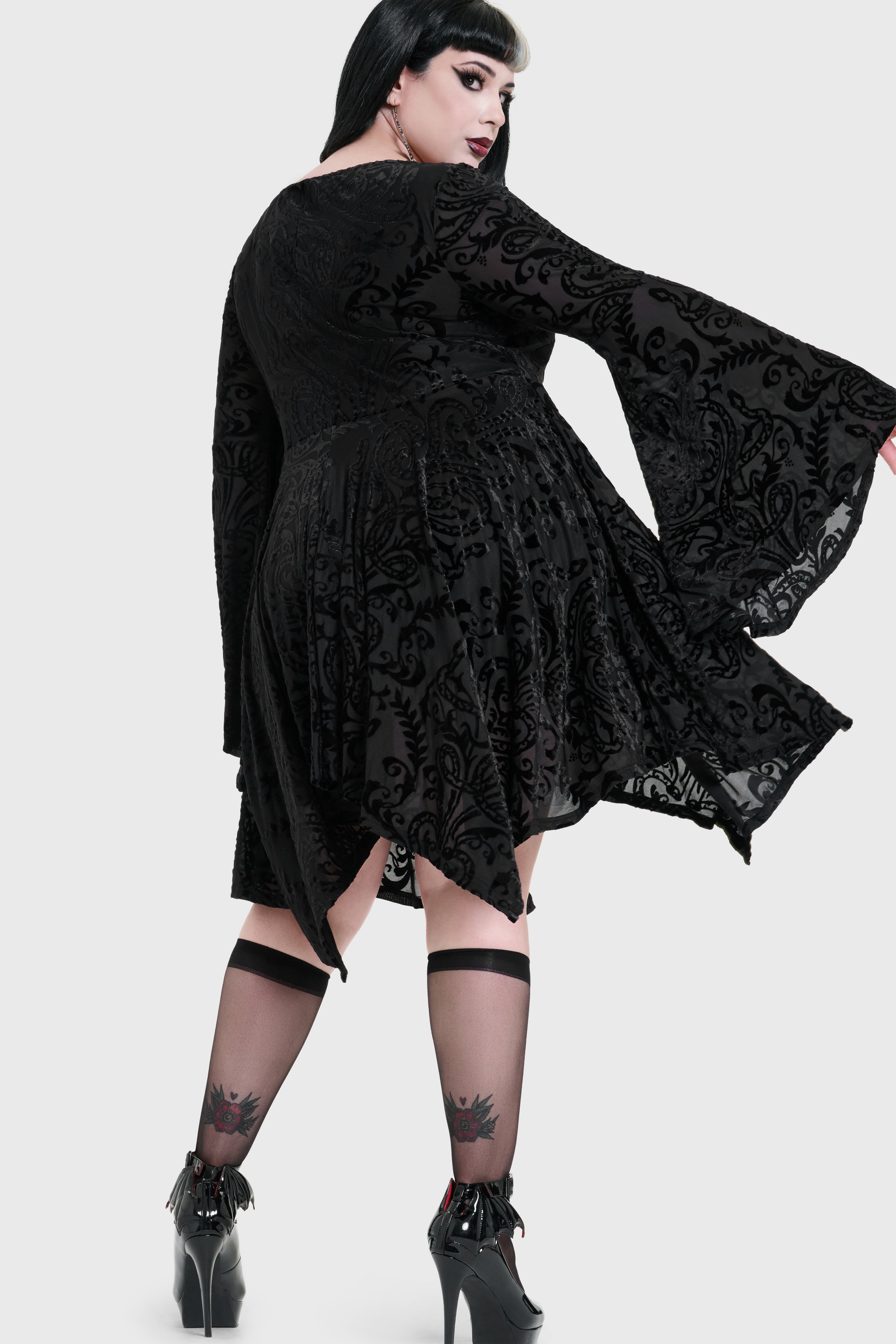 Ophidian Burnout Mini Dress