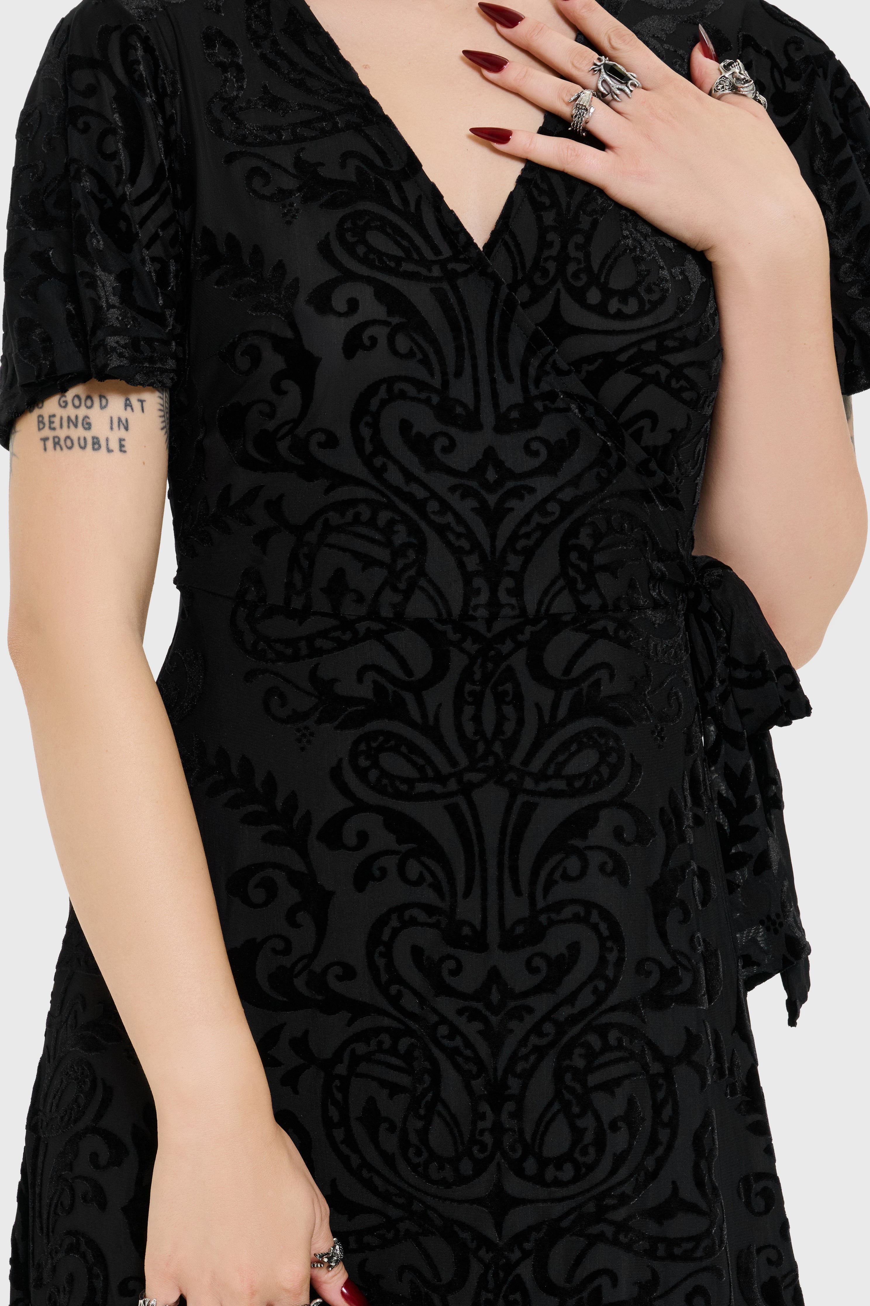 Ophidian Burnout Wrap Dress