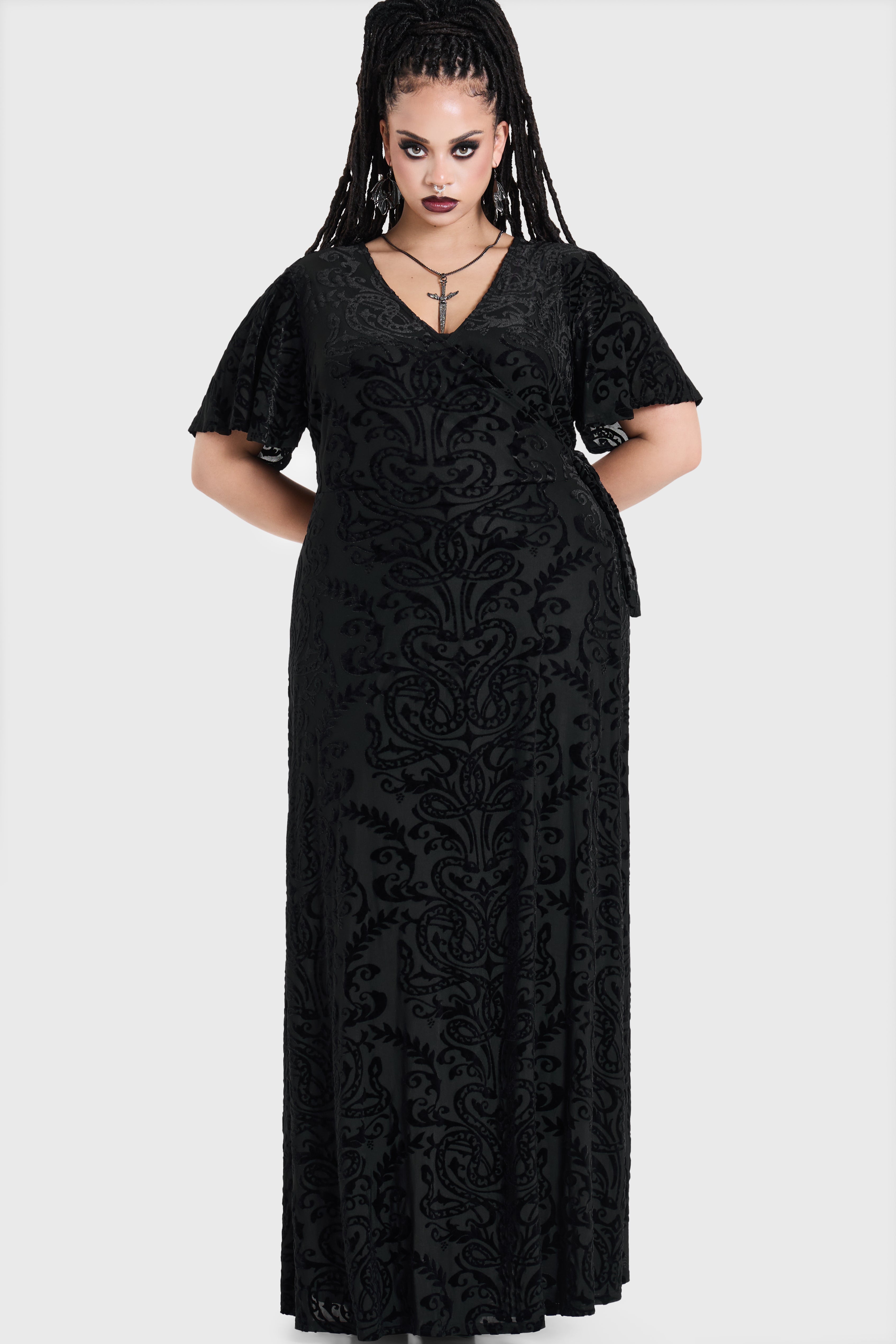 Ophidian Burnout Wrap Dress