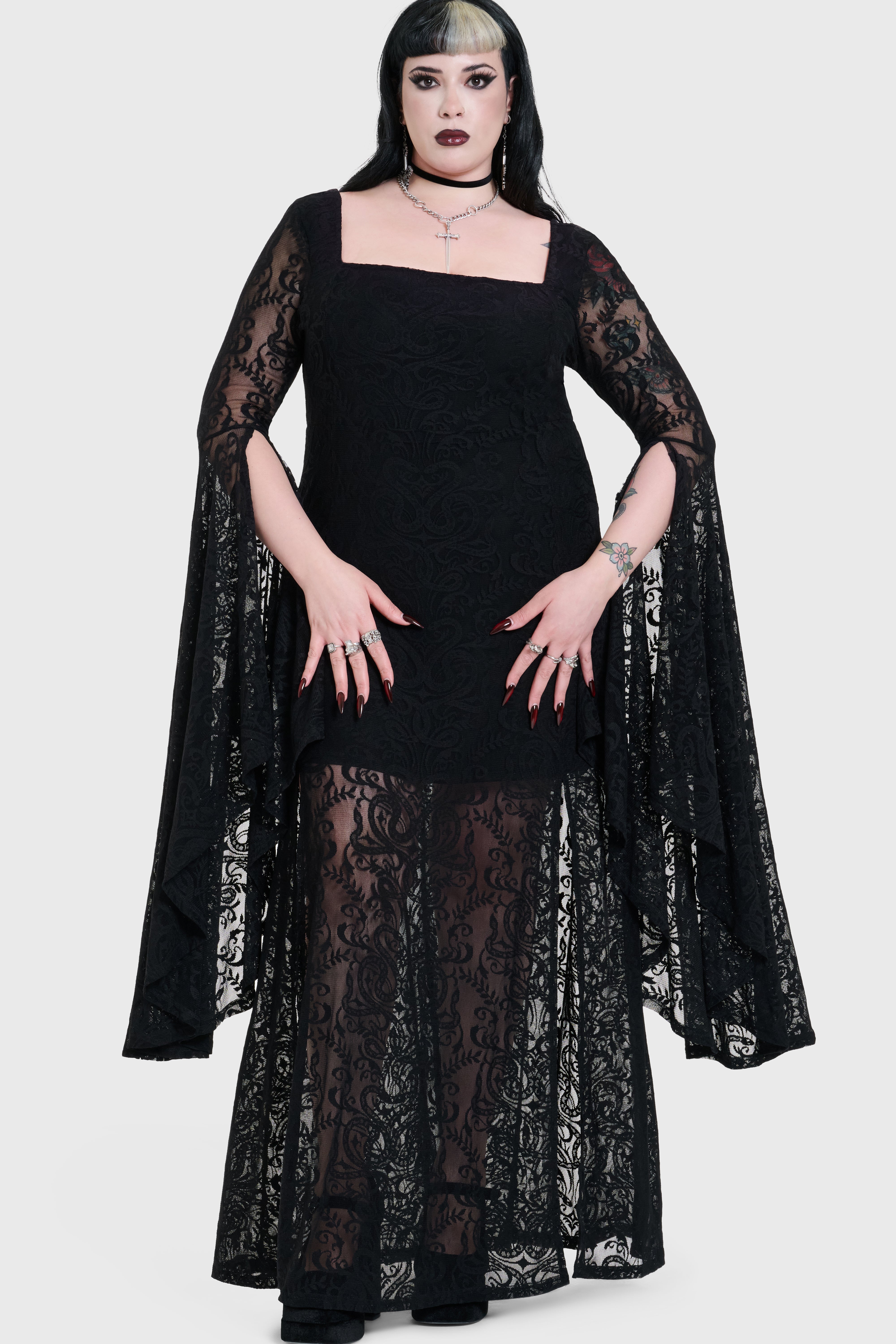 Ophidian Lace Maxi Dress