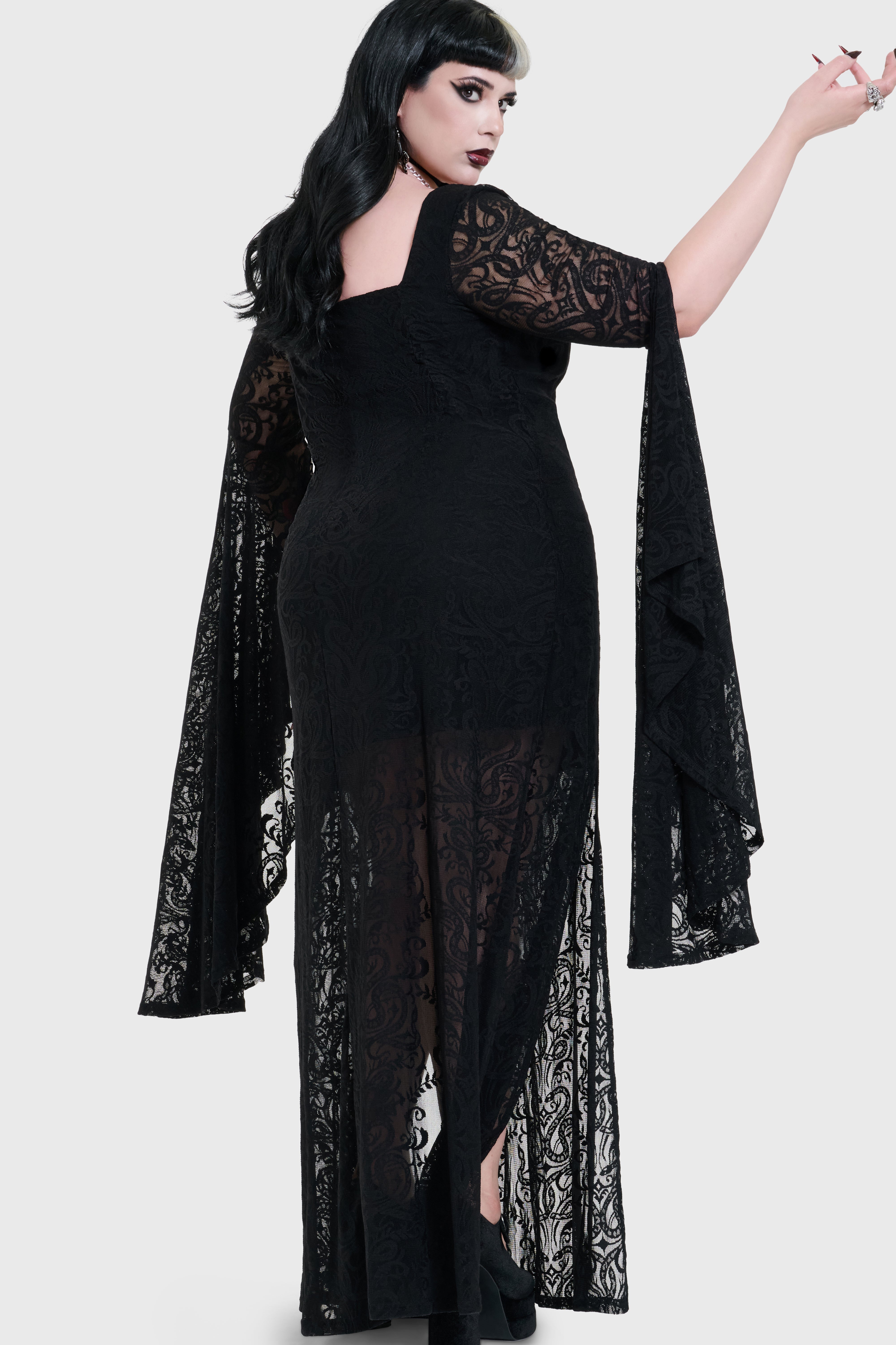 Ophidian Lace Maxi Dress