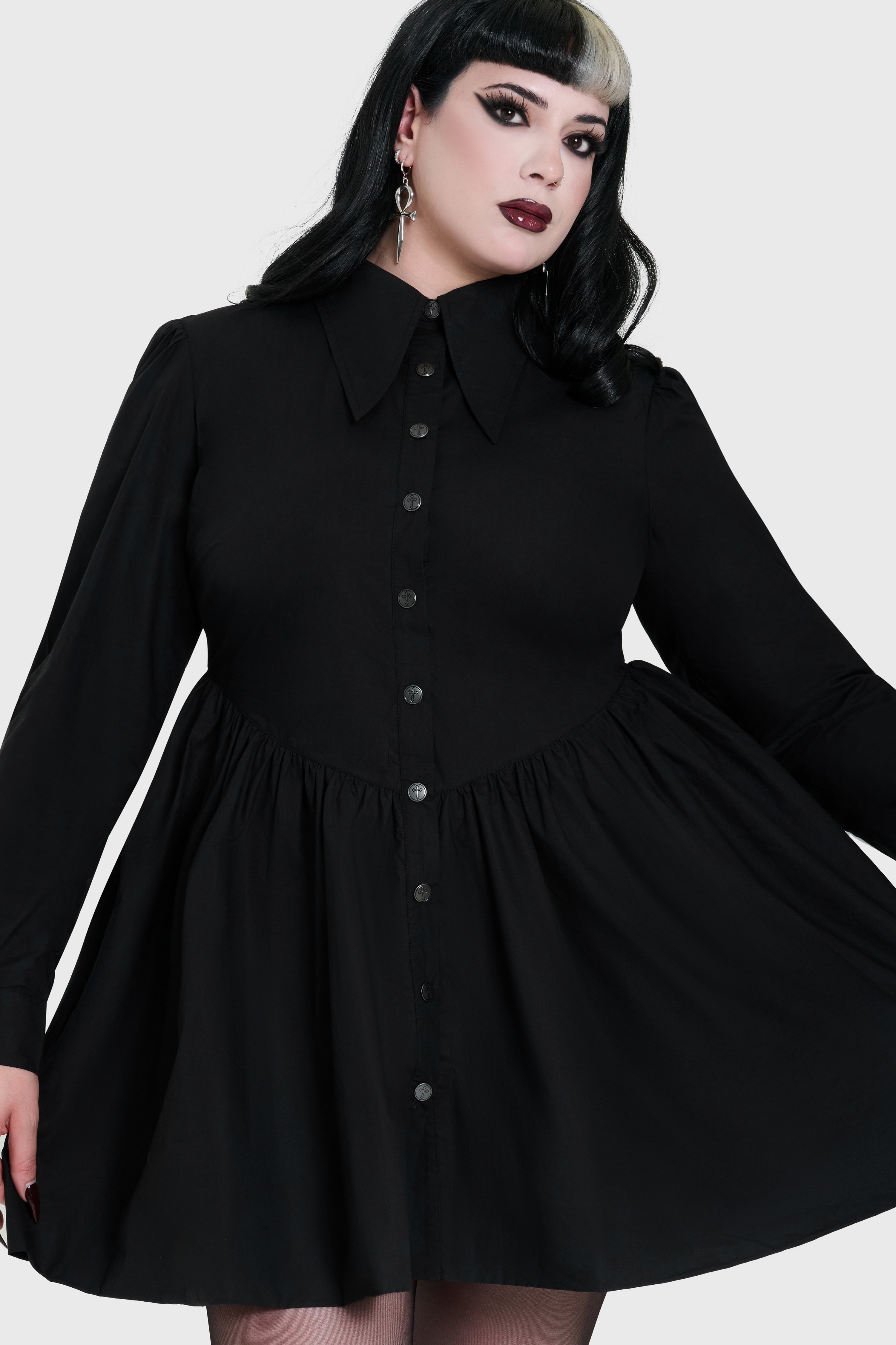 Ophidian Poplin Mini Dress