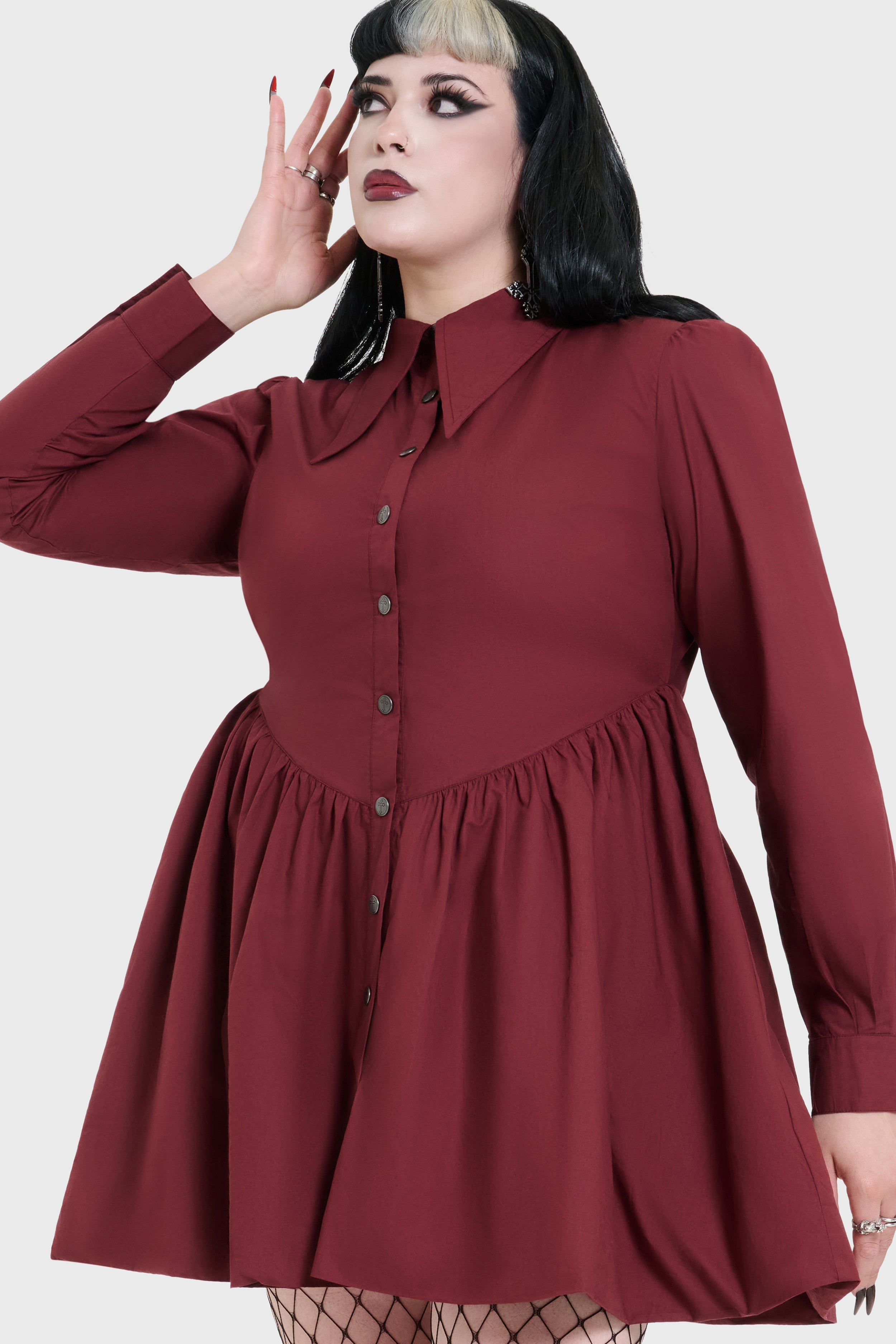 Ophidian Poplin Mini Dress