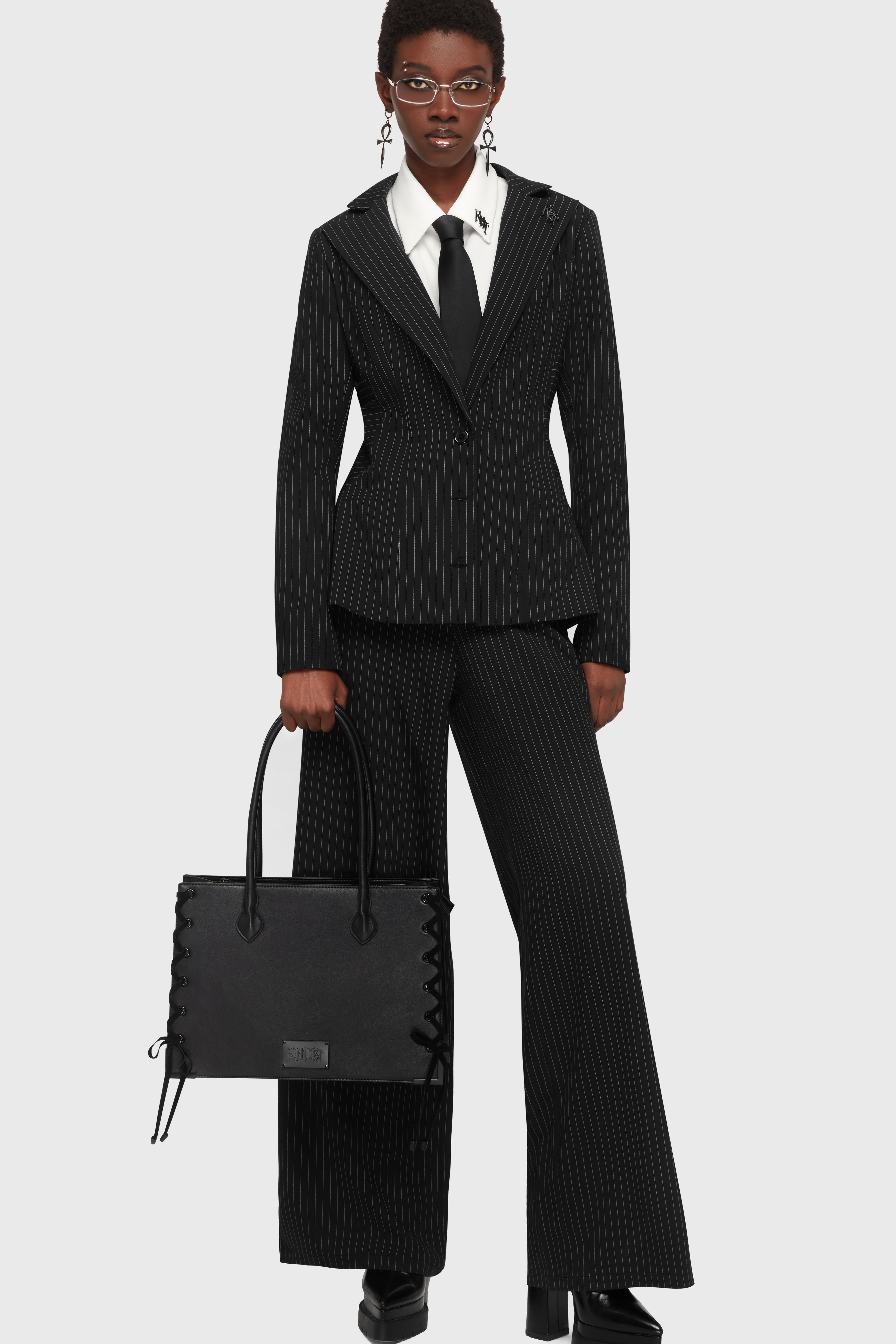 Oblivienne Jacket Black Pinstripe
