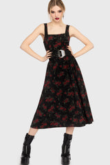 Poisoned Rose Midi Dress