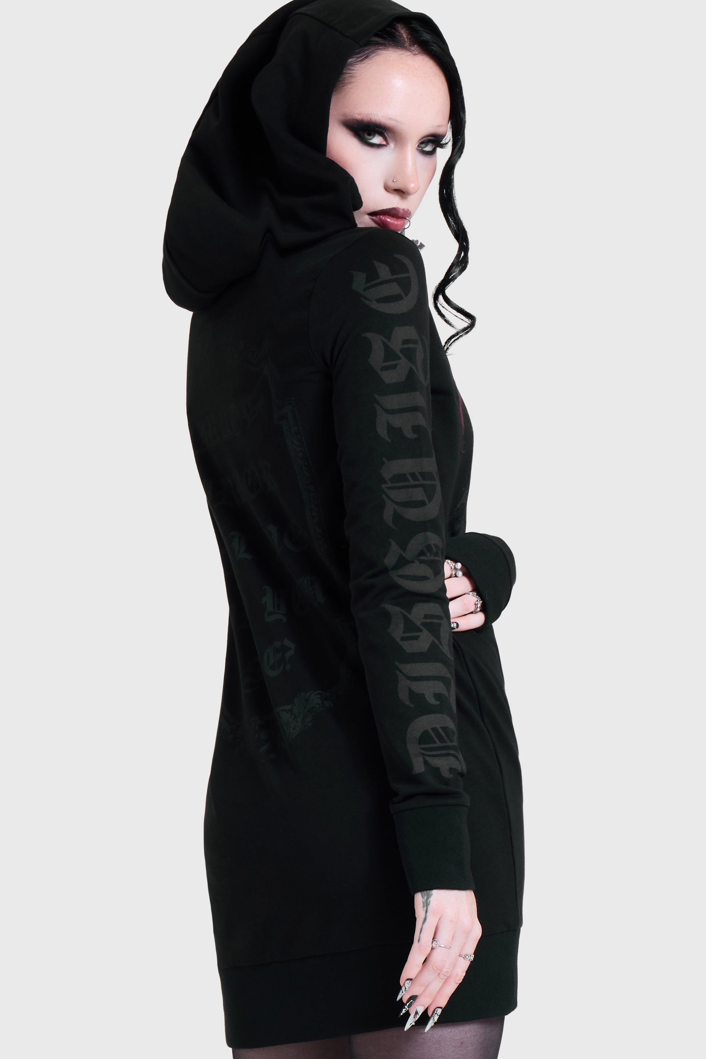 SICK OF THE MASK LONGLINE HOODIE