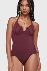 Sonar Splash Swimsuit Burgundy
