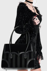 Striped Noir Handbag