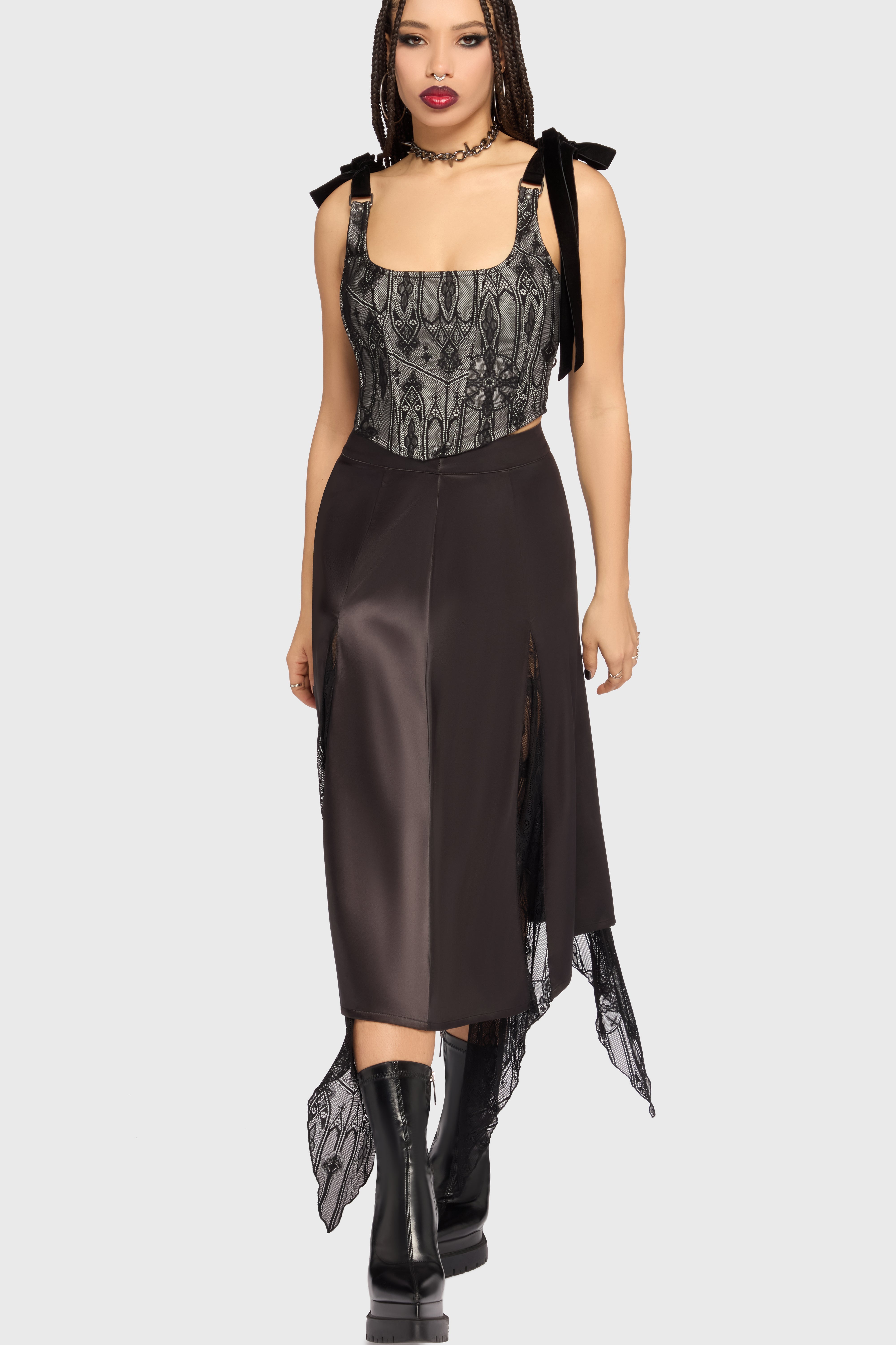 Spectral Serenity Midi Skirt