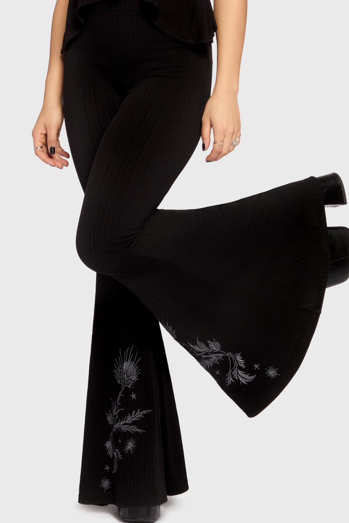 Thistina Embroidered Flares