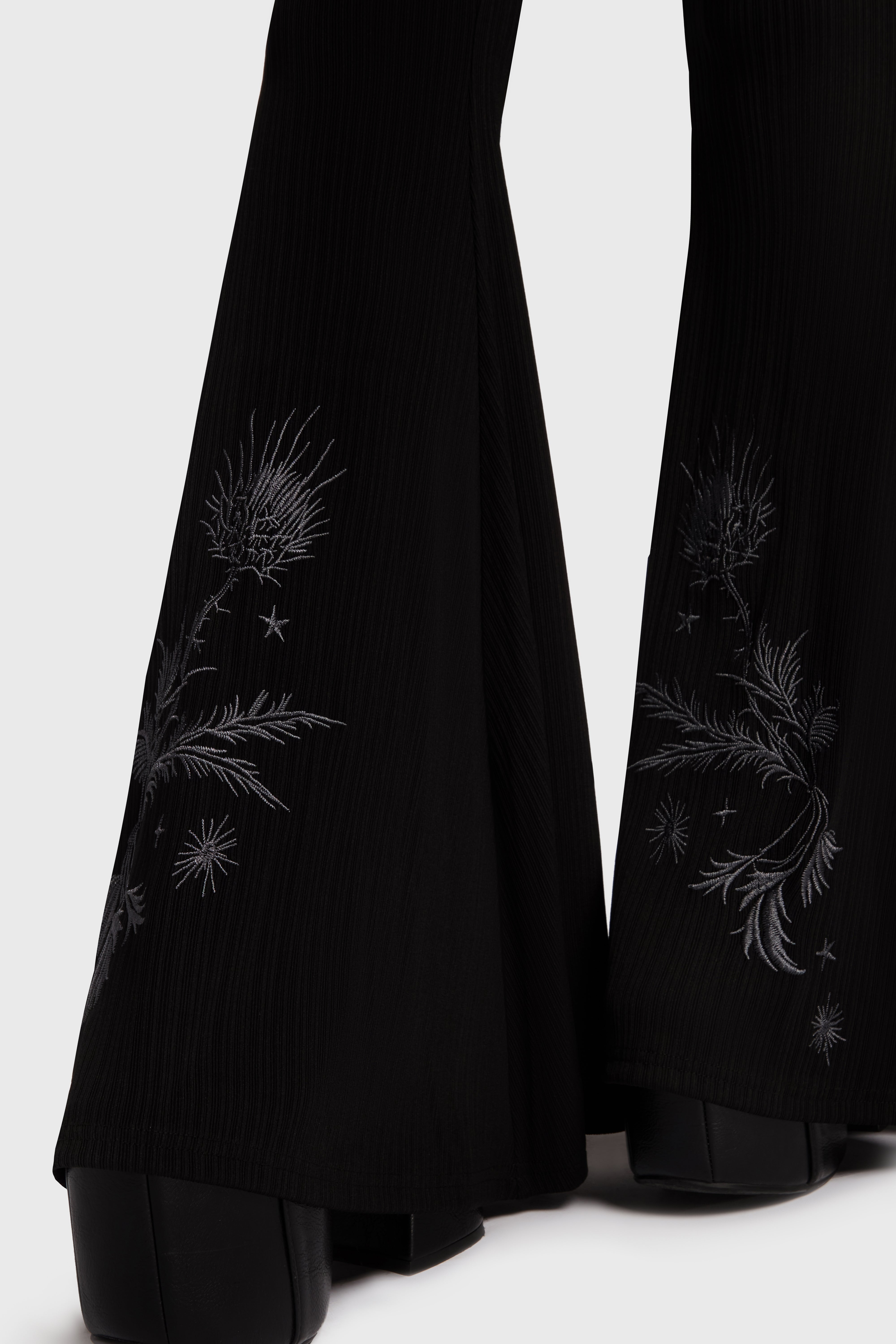 Thistina Embroidered Flares