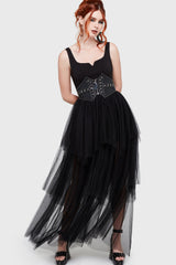 Under The Candle Light Maxi Dress Black